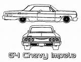 Impala Coloring Chevy Car Old sketch template