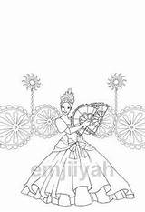 Philippine Tradition Panagbenga Singkil sketch template