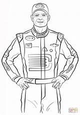 Coloring Pages Jeff Gordon Nascar Drawing Dale Earnhardt Jr Printable Color Silhouettes Getdrawings Getcolorings Categories sketch template