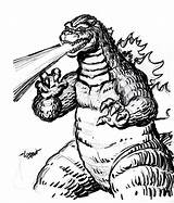 Godzilla Coloring Bar sketch template