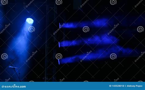 blue lighting  stage stock photo image  decoration