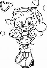 Sonic Amy Coloring Pages Rose Boom Hedgehog Games Pink Drawing Print Colouring Crush Beauty Cute Characters Printable Color Kids Shadow sketch template