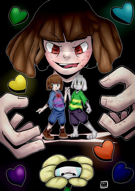 Frisk Asriel And Chara Undertale Fanart Finished By