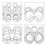 Masks Animal Mask Jungle Animals Crafts Make Diy Mudpuppy Safari Kids Projects Printable Templates La Template Carnaval Amazon Coloring Masque sketch template