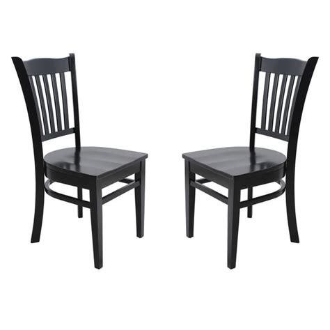 shop solid wood sturdy dining chair modern kitchen chair black set
