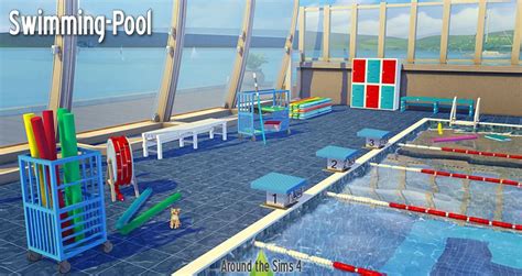 sims  swimming pool cc  redecorate  public swmming