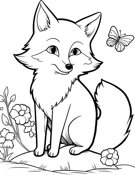 fox coloring pages  kids  printables