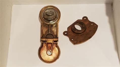 corbin solid brass antique trunk lock  receiver etsy