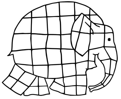 elmer  elephant  coloring page  printable coloring pages  kids