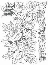 Flower Tooling Richelieu sketch template