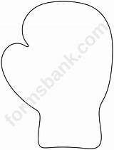 Boxing Template Glove Advertisement Printable sketch template