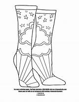 Coloring Sock Starry Rise Pages sketch template