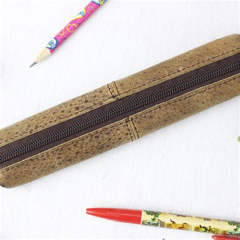 mini leather pencil case  scaramanga notonthehighstreetcom