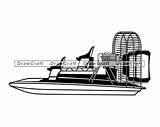 Airboat sketch template