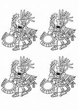 Maya Coloring Incas Aztec Pages Huitzilopochtli Mayans Inca Serpent British Museum Supreme War Adults Mayan Deity Quetzalcoatl Elements Xiuhcoatl God sketch template
