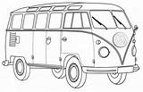 Bus Coloring Pages Vw Volkswagen Printable Van Colouring Cars Sheets Color Drawing Car Outline Mini Trucks Pdf Line Para Books sketch template