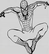 Coloring Sandman Man Pages Spider Spiderman Color Divyajanani sketch template