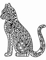 Zentangle Cat Coloring Cats Pages Printable Books Adults Supercoloring Categories Book sketch template