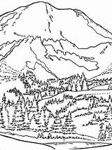 Coloring Mountains Adults Pages Kids sketch template