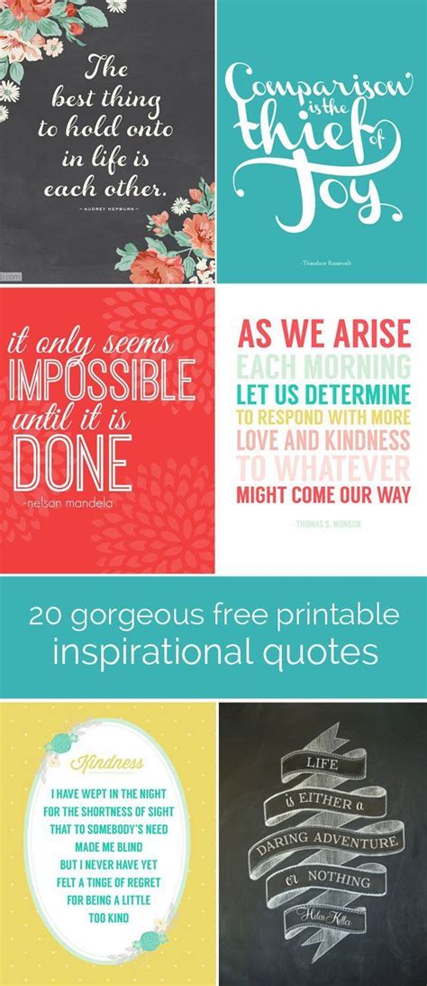 inspirational quote printables perfect  diy wall art
