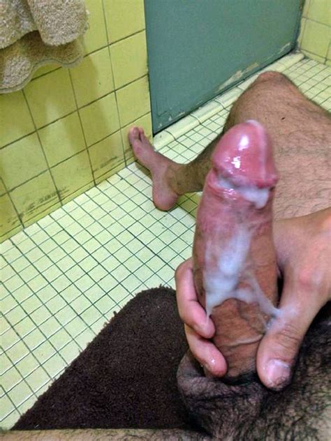 big thick cock covered in fresh sperm nude horny men