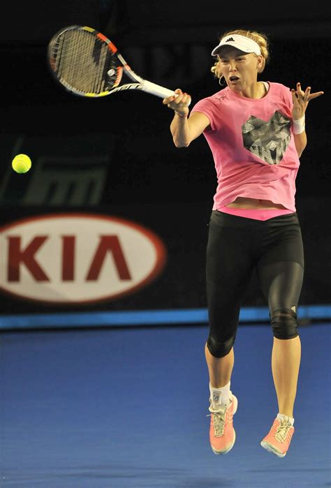 Caroline Wozniacki Australian Open 2015 Practice Session