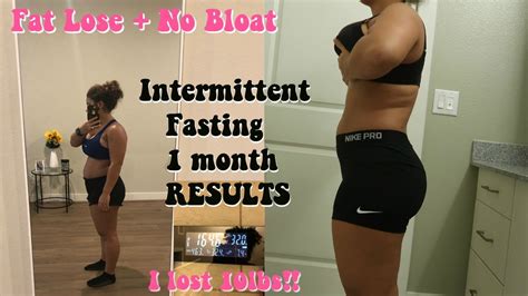 intermittent fasting 1 month weight loss fat loss and less bloat youtube