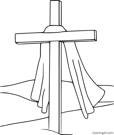 easter cross coloring pages coloringall