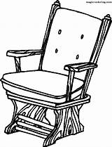 Coloring Pages Furniture Armchair Chair Magic sketch template