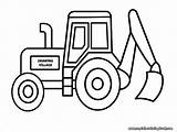 Tractor Excavator sketch template