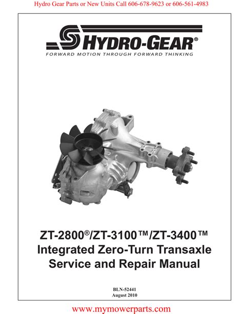 zt  zt zt  integrated  turn transaxle service  repair manual manualzz