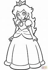 Coloring Princess Daisy Peach Mario Pages Drawing Line Printable Library Clipart sketch template