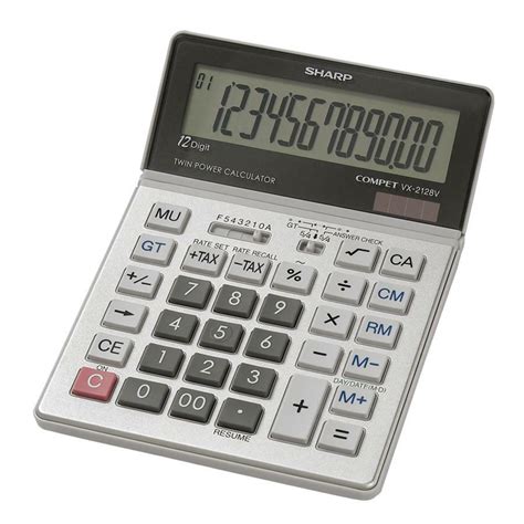 sharp calculators vx   digit commercial desktop calculator  key memory sign change