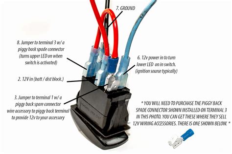 wire  pin rocker switch