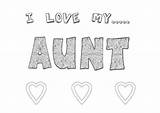 Aunt Coloring sketch template