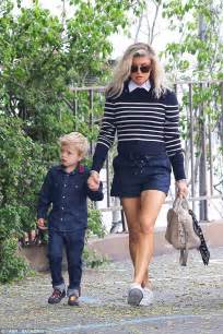 fergie takes her three year old son axl to church in la daily mail online
