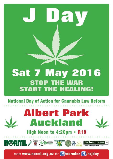 j day 2016 auckland saturday 7 may legalise cannabis again re