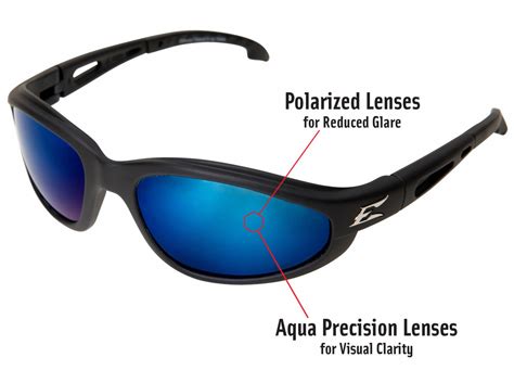 Edge Eyewear Dakura Scratch Resistant Polarized Safety Glasses Aqua