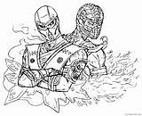 Mortal Kombat Coloring Scorpion Coloring4free Malvorlagen Dibujos Deadpool Raskrasil Jungen Coloringhome Abrir Ausdrucken sketch template