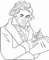 Beethoven Mozart Symphony Amadeus Wolfgang Ludwig Composer Tocolor sketch template