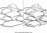 Rocce Felsen Steine Disegno Malvorlage Ausmalen Misti Gratismalvorlagen Kategorien sketch template