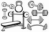 Dumbbells Doodle Weight Logo Barbells Bench Choose Board Doodles Workout Equipment Minimal Set sketch template