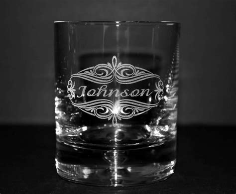 Engraved Crystal Whiskey Dof Glasses Set Of 4 Etsy