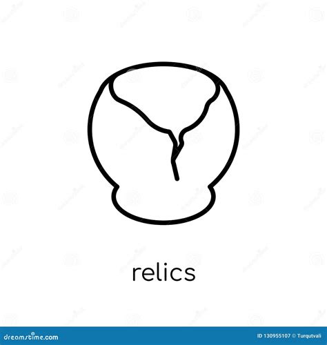 relics icon  collection stock vector illustration  museum