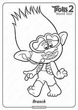 Trolls Coloring Pages Printable Branch Poppy Colouring Kitty Hello Pdf sketch template