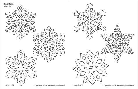 snowflake coloring pages  printable templates coloring pages