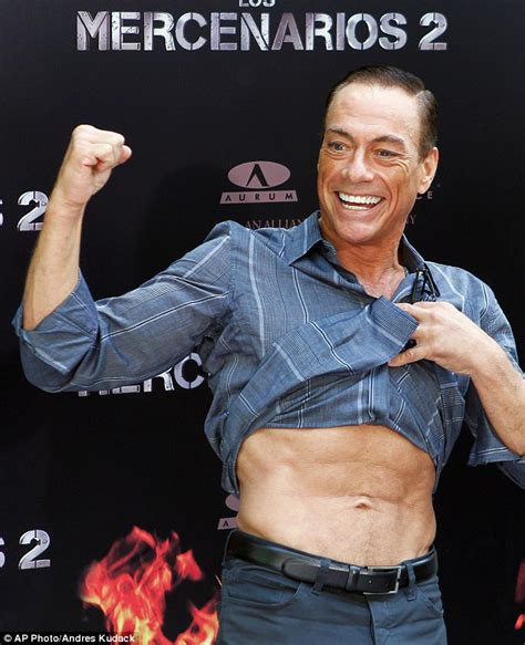 Jean Claude Van Damme Shows Off His Six Pack As He Joins Jason Statham