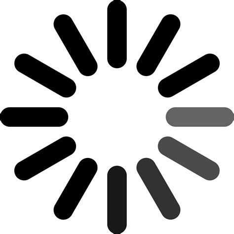 clipart circular loading icon  faded black dashes