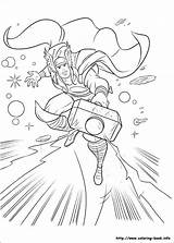 Thor Coloring Pages Avengers Choose Board Ragnarok Superhero Print sketch template