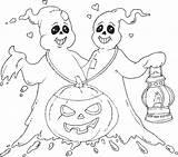 Coloring Ghosts Halloween Loving Two sketch template
